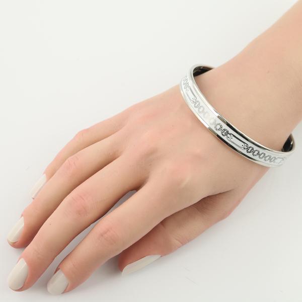 HERMES（エルメス） ブレスレット エマイユ PM ホワイト バングル