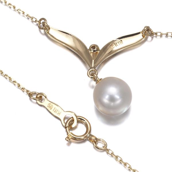MIKIMOTO（ミキモト） ネックレス パール 真珠 7.2mm ダイヤ 