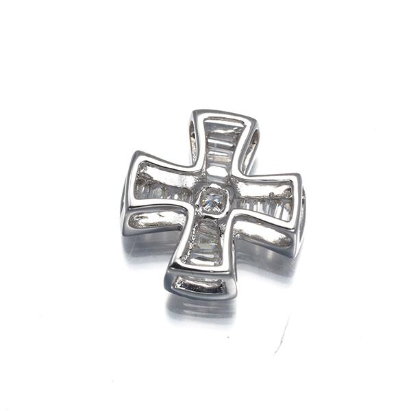 ダイヤ ダイヤモンド 0.20ct クロス 2種カット ペンダントトップ K18WG