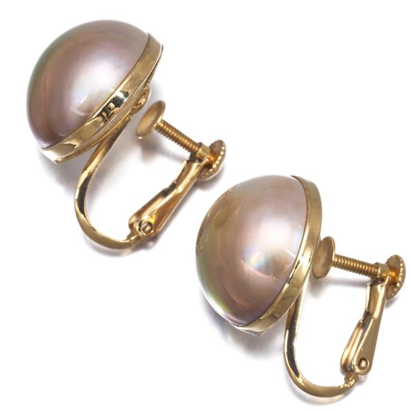 TASAKI（タサキ） イヤリング マベパール 真珠 14.0mm K18YG BLJ