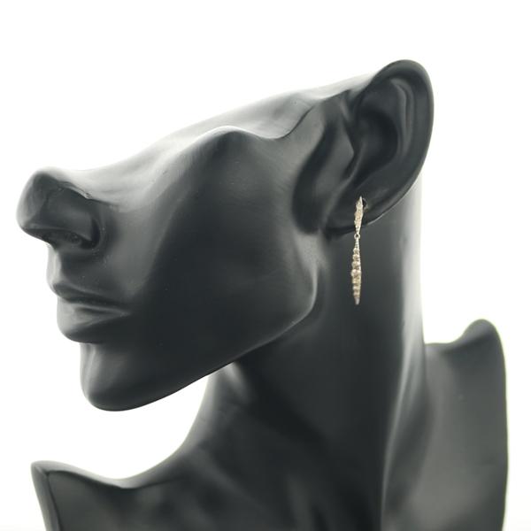 カシケイ ピアス ブラウン ダイヤ ダイヤモンド 1.00ct ネイキッド