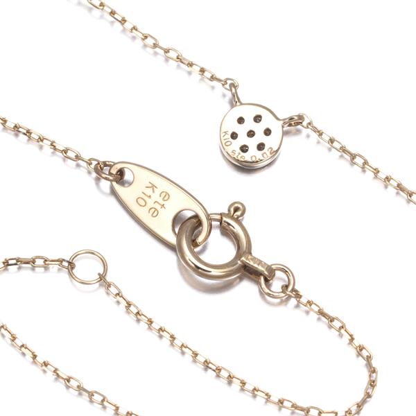 ete◎K10パヴェネックレスダイヤモンドサークル ete（エテ） ネックレス ダイヤ ダイヤモンド 0.02ct パヴェ サークル