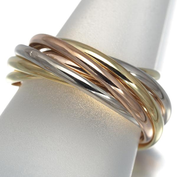 Cartier（カルティエ） トリニティ リング スリーカラー 7連 XS 49号