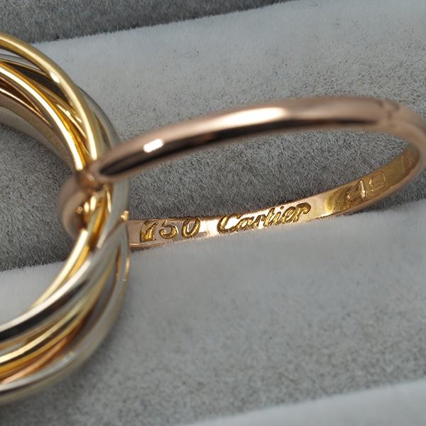 Cartier（カルティエ） トリニティ リング スリーカラー 7連 XS 49号