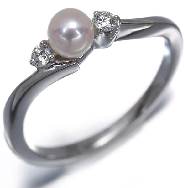 MIKIMOTO（ミキモト） リング ベビー パール 真珠 4.1mm ダイヤ