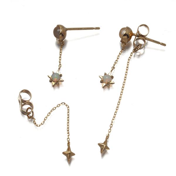 STAR JEWELRY（スタージュエリー） ピアス ムーンストーン オパール