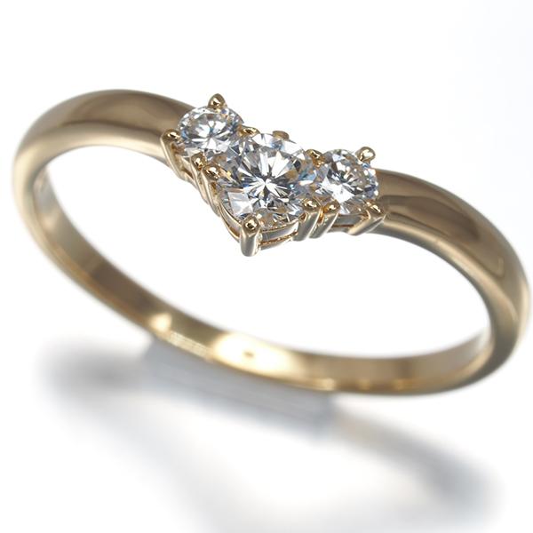 TASAKI（タサキ） リング ダイヤ ダイヤモンド 0.22ct 3P 9号 K18YG 