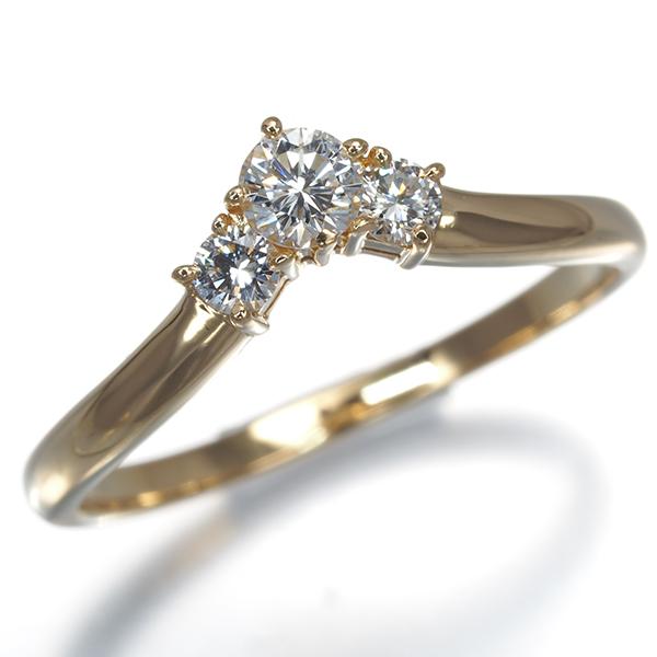 TASAKI（タサキ） リング ダイヤ ダイヤモンド 0.22ct 3P 9号 K18YG 