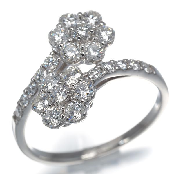 ダイヤ ダイヤモンド 1.00ct フラワー リング Pt900 指輪 GENJ 
