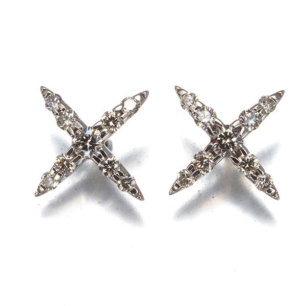 カシケイ ピアス ブラウン ダイヤ ダイヤモンド 0.40ct ネイキッド