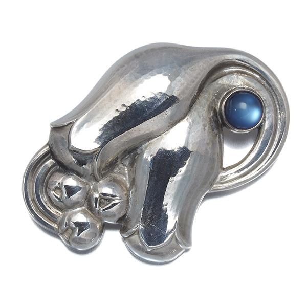  　ジョージジェンセン　100B　ブローチ　ムーンストーン Georg Jensen（ジョージ ジェンセン） ブローチ ムーンストーン 100B