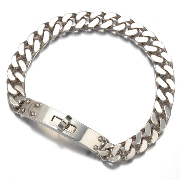 定価:約200万　HERMES ケリーブレスレット　WG　サイズ SH 4DP HERMES（エルメス） ブレスレット ケリー SH刻印 チェーン シルバー