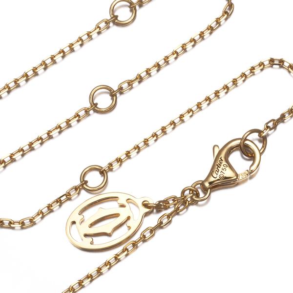Cartier（カルティエ） チェーンネックレス カットアズキ 2Cチャーム 