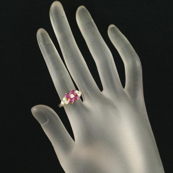 モニッケンダム リング ルビー 1.15ct ダイヤ ダイヤモンド 0.35ct