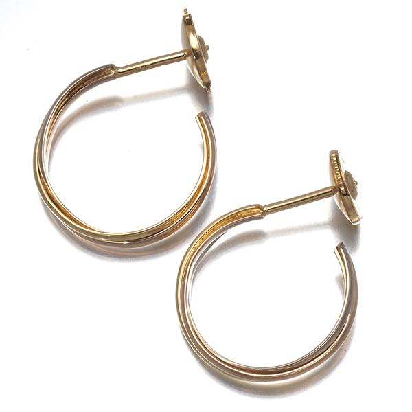 Cartier（カルティエ） トリニティ ピアス スリーカラー フープ K18YG