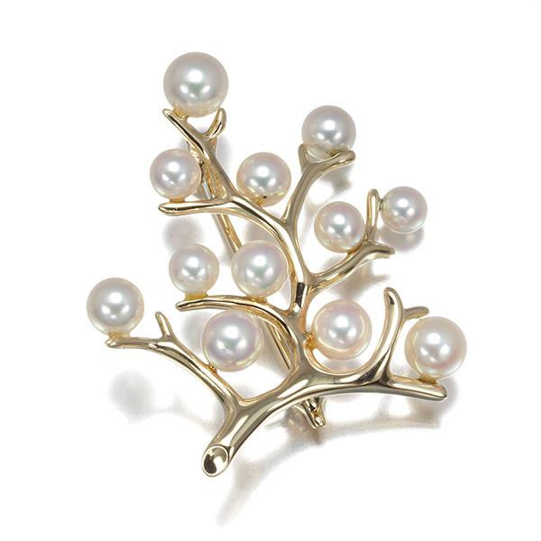 【新品未使用品・幸福の木】ミキモト パール ベビーパール ブローチ 付属品一式 MIKIMOTO（ミキモト） ブローチ ベビー パール 真珠 3.7-5.2mm 幸福の