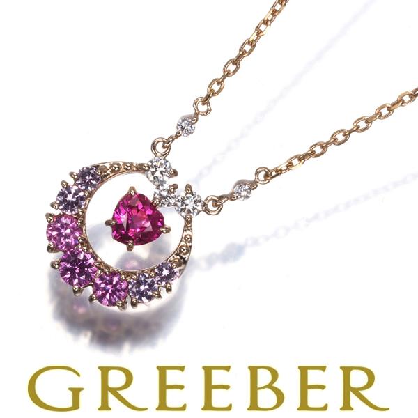 スタージュエリー ネックレス ルビー ピンクサファイア ダイヤ ダイヤモンド 0.05ct ハート K18PG BLJ/GENJ | STAR JEWELRY