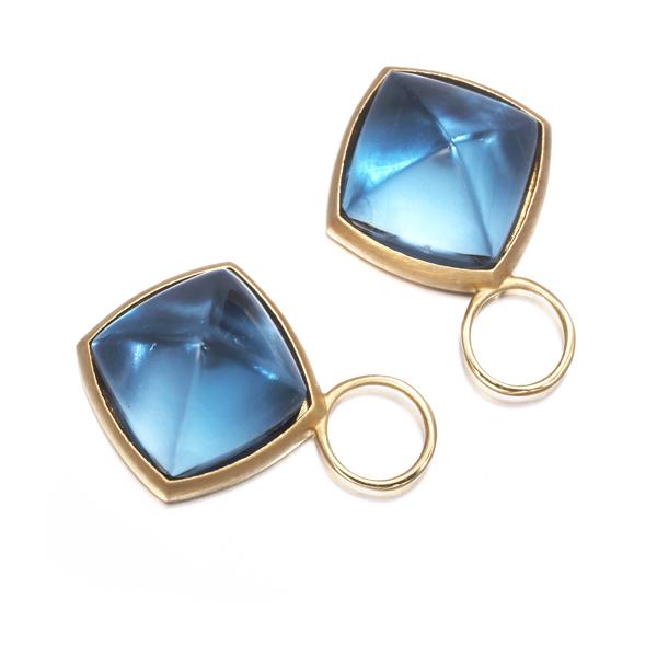 トパーズ 2.50ct/2.50ct 艶消し スクエアピラミッド 一粒 チャーム ピアス K18YG GENJ |  | 01