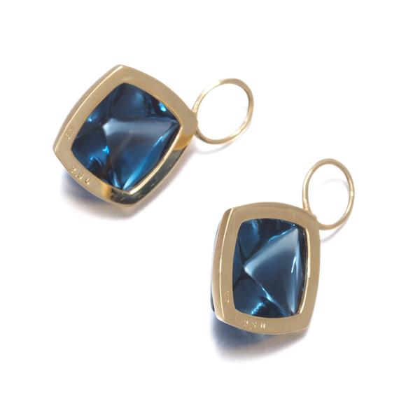 トパーズ 2.50ct/2.50ct 艶消し スクエアピラミッド 一粒 チャーム ピアス K18YG GENJ |  | 02