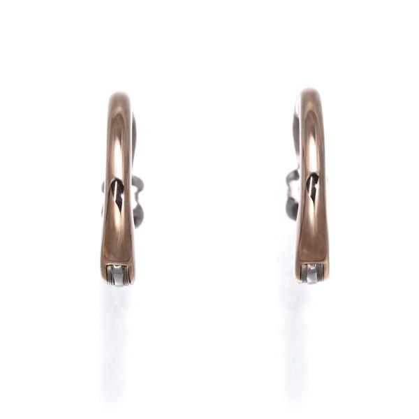 ダイヤ ダイヤモンド 0.03ct/0.03ct コンビカラー フープ ピアリング イヤリング K18PG/Pt950 ダイヤ ダイヤモンド 0.03ct/0.03ct コンビカラー フープ ピアリング
