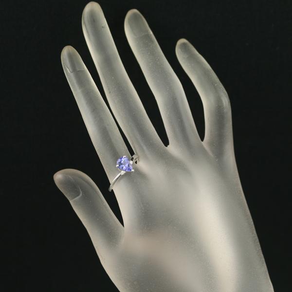 タンザナイト 1.00ct ダイヤ ダイヤモンド 0.02ct ペアシェイプ リング