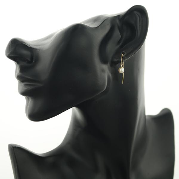 TASAKI 真珠 パール　ピアス　アメリカンピアス　K18 TASAKI（タサキ） ピアス パール 真珠 5.0mm 一粒 揺れる アメリカン