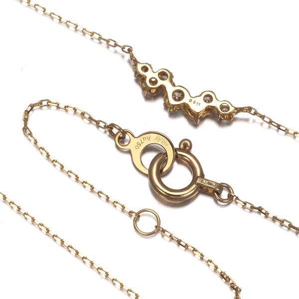 AHKAH（アーカー） ネックレス ダイヤ ダイヤモンド 0.11ct BBライン 