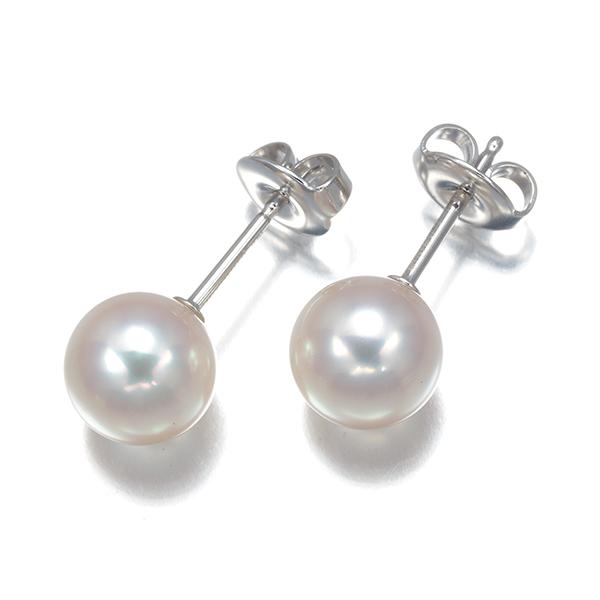 MIKIMOTO（ミキモト） ピアス パール 真珠 8.0mm 一粒 K18WG BLJ