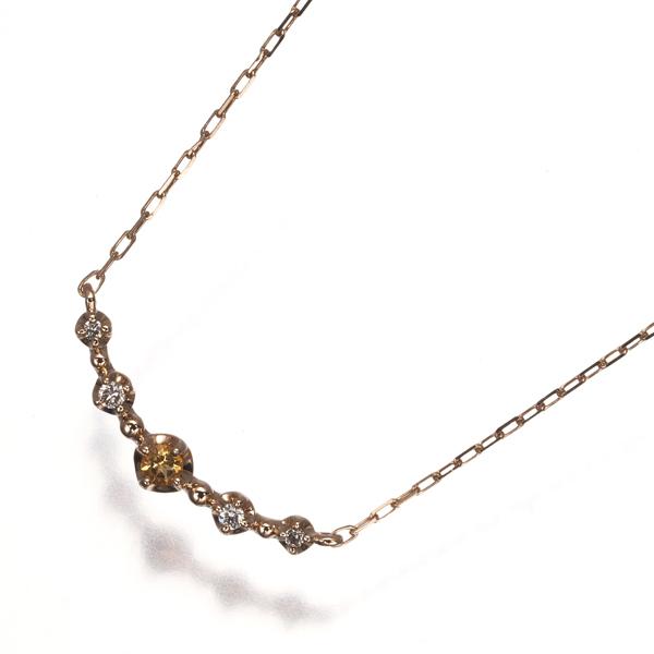 4℃ ネックレス シトリン ダイヤ ダイヤモンド K10PG BLJ/GENJ | 4℃ | 04