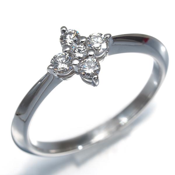 ミキモト リング ダイヤ ダイヤモンド 0.20ct フラワー 11号 K18WG 指輪 BLJ | MIKIMOTO | 01
