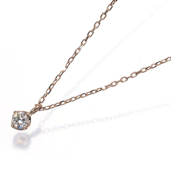 4℃ ネックレス ダイヤ ダイヤモンド 一粒 K10PG BLJ/GENJ | 4℃ | 04