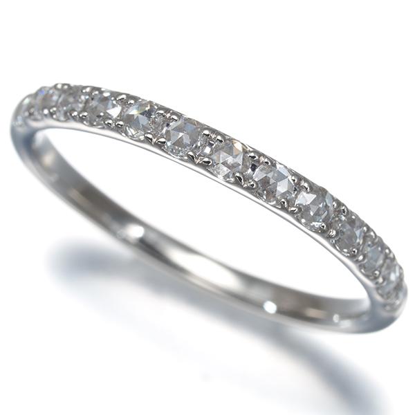 ローズカットダイヤ ダイヤモンド 0.20ct ハーフエタニティ リング