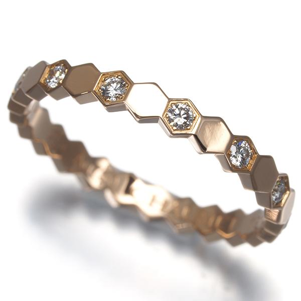 ショーメ リング ダイヤ ダイヤモンド ビーマイラブ ハニカム 49号 K18PG 指輪 BLJ | CHAUMET | 05