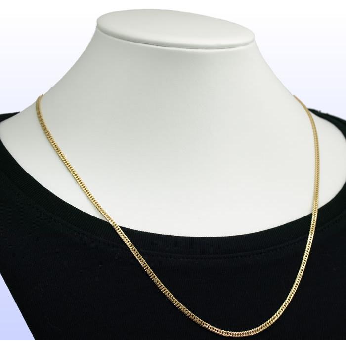 K18 YG 喜平6面ダブルネックレス10.5g 55cm 18金