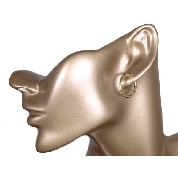 フープピアス ラウンド K18YG 2×20mm 1.2g  新品 /SZFの画像