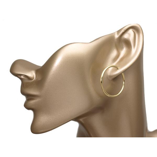フープピアス ラウンド K18YG 2×30mm 1.6g  新品 /SZFの画像