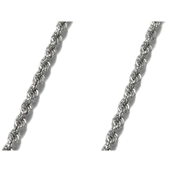 ロープ チェーンネックレス 60cm 2.0mm幅 K18WG 18金 ホワイトゴールド 