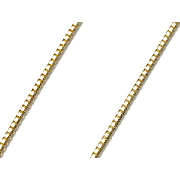 ベネチアン チェーンネックレス 60cm 1.0mm幅 K18YG 18金 イエロー