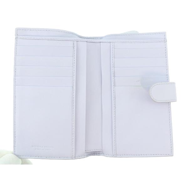 ボッテガ ヴェネタ イントレチャート 二つ折り財布 レザー ラベンダー  