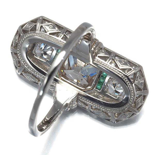アンティーク ダイヤ ダイヤモンド エメラルド クラシック オールドカット ミルグレイン リング Pt850/プラチナ Diamond Ring 指輪 GENJ 限界値下げ品 |  | 04