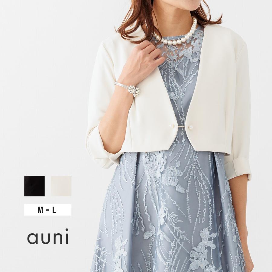 ボレロ ジャケット レディース ショート丈 パールピンクリップボタン