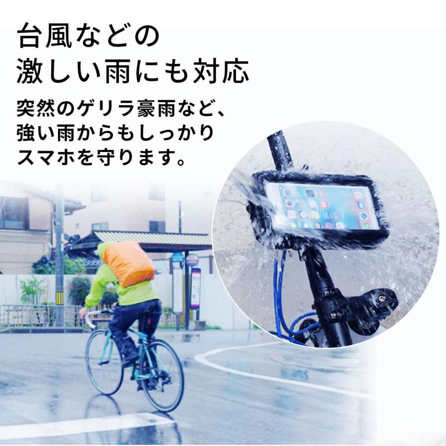 スマホホルダー 防水 汎用タイプ 自転車 バイク スマホ 防水ケース iPhone15 iPhone 14 13 12 11  se Android｜greed-store｜06