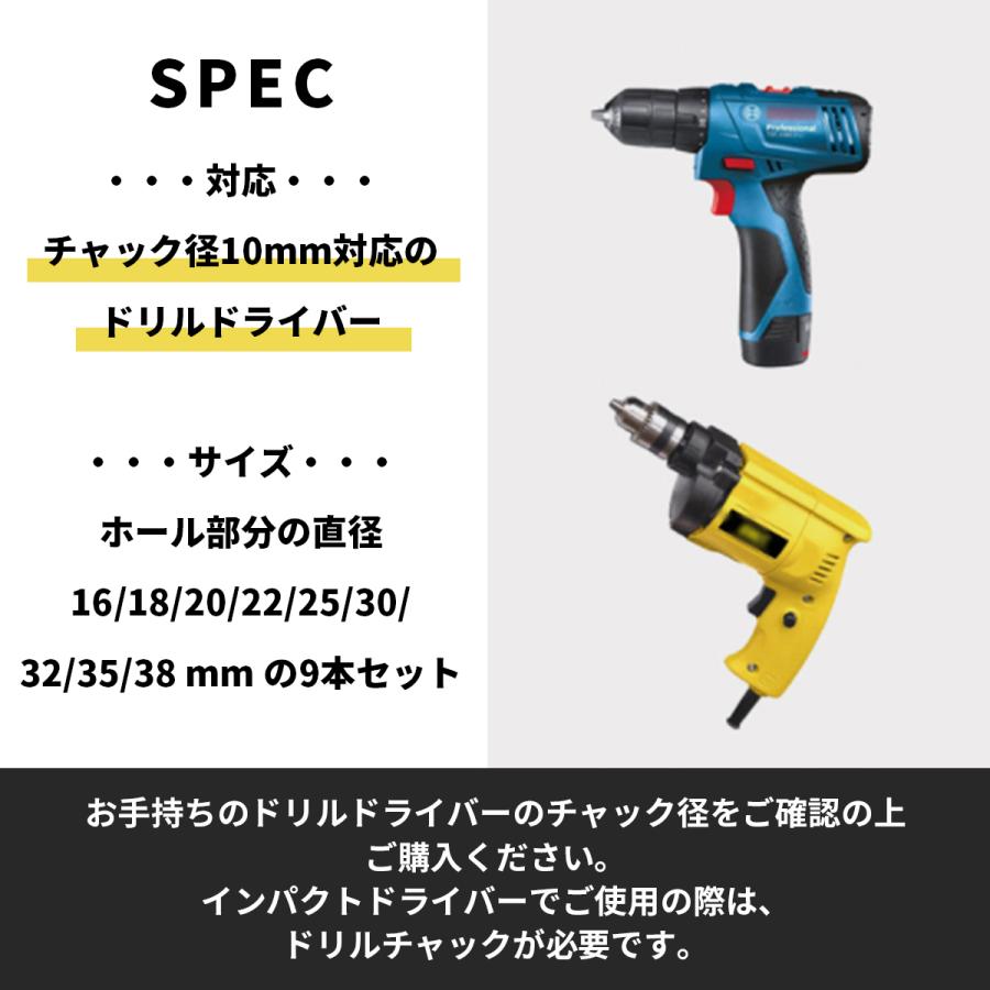 ホルソー 超硬ドリルホルソー ドリルチャック ホールソー インパクト