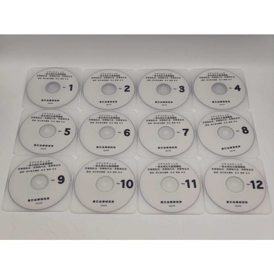 2025年受験対策リアリスティック基礎講座DVD 民事訴訟法民事執行法民事