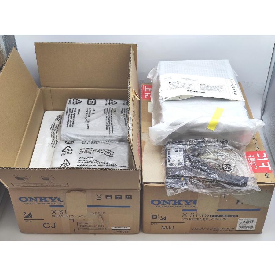 箱いたみあり 未使用 ONKYO X-S1(B) 本体×1 スピーカー×2 リモコン×1