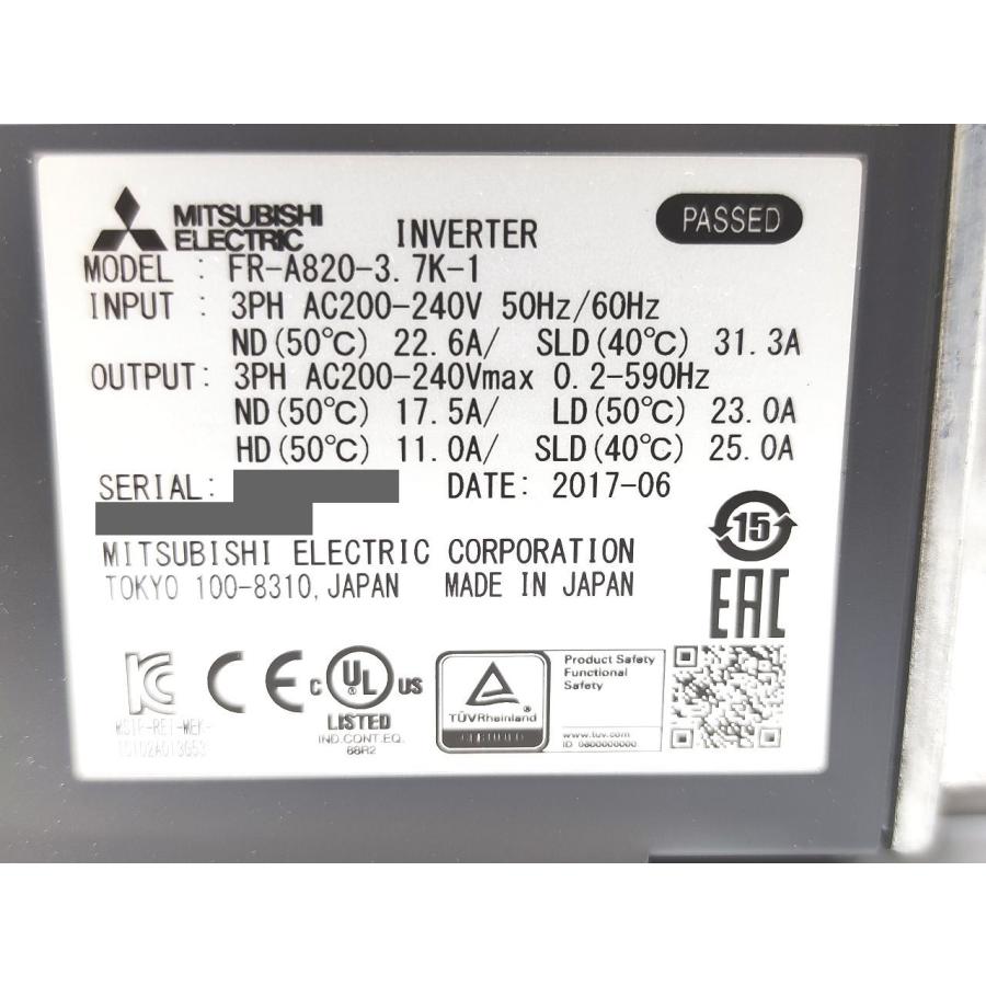 中古 三菱 MITSUBISHI FR-A820-3.7K-1 その2 : Greekshops 中古 三菱 MITSUBISHI FR-A820-3.7K-1 その2 : Greekshops