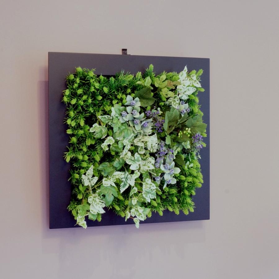 壁面グリーンフレームフレッシュアイビー ブラック 光触媒 観葉植物 造花 全日本送料無料 独特な店 インテリアグリーン