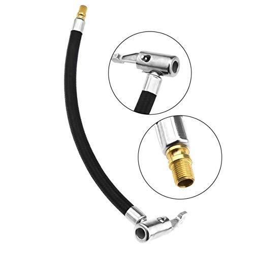 レイリリア製インフレータポンプホースアダプターパイプエアツール二輪車用編フレキシブルクリップオンエアタイヤチャック B081VFYDNY