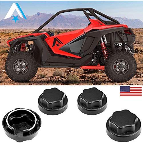 Arsenal UTVホイールキャップ、ブラックセンターホイールキャップカバー2020 2021 Polaris RZR PRO XP Can