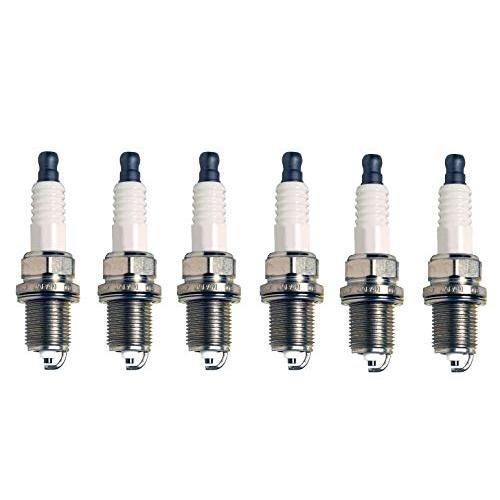 デンソーU字溝スパークプラグ6個セットギャップ0.032アウディレクサス日産トヨタL 6 V 6用 B08PVY9X85Green